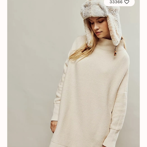 Free People Slouchy Ottoman Sweater -xs tea - Picture 4 of 5